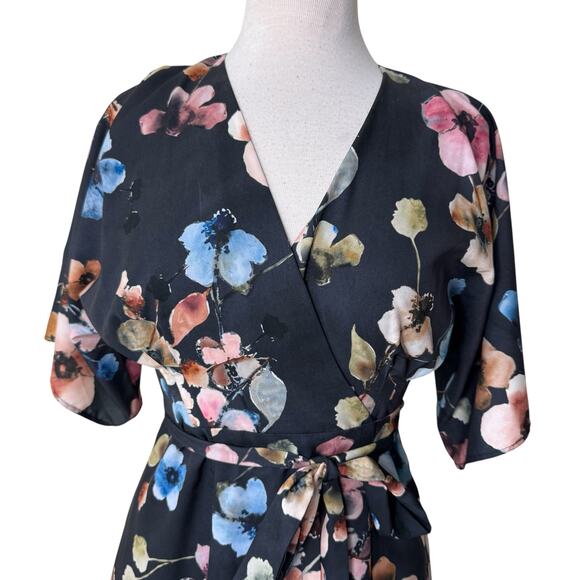 HUTCH Anthropologie Monaco Wrapped Floral Maxi Dress Size Small - Picture 6 of 12